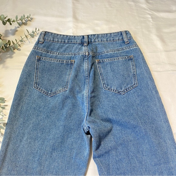 Dazy Medium Wash Blue Jeans Straight Leg High Rise Size Medium - Picture 5 of 8